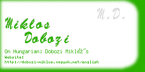 miklos dobozi business card